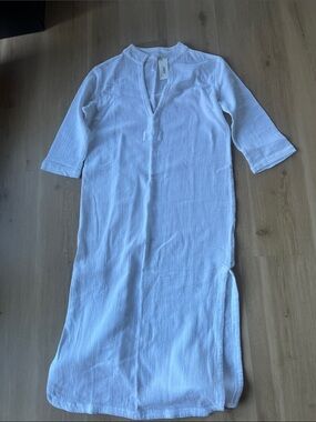 White Gauze Tunic cover up NWT!